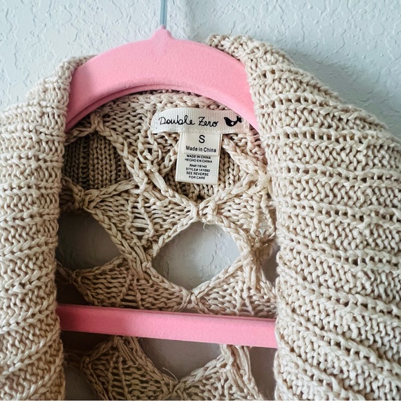 Double Zero Cut Out Cream Knit Cardigan - Picture 7 of 7